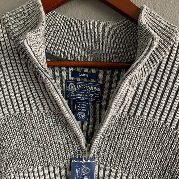 Men's 1/4 Zipper Pullover Long Sleeve Sweater (NWT) - Picture 4 of 10